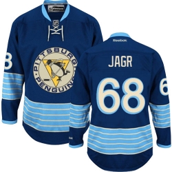 Jaromir Jagr Reebok Pittsburgh Penguins Authentic Navy Blue Third Vintage NHL Jersey