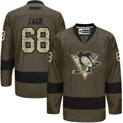 Jaromir Jagr Reebok Pittsburgh Penguins Authentic Green Salute to Service NHL Jersey