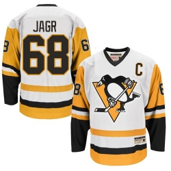 Jaromir Jagr CCM Pittsburgh Penguins Authentic White Throwback NHL Jersey