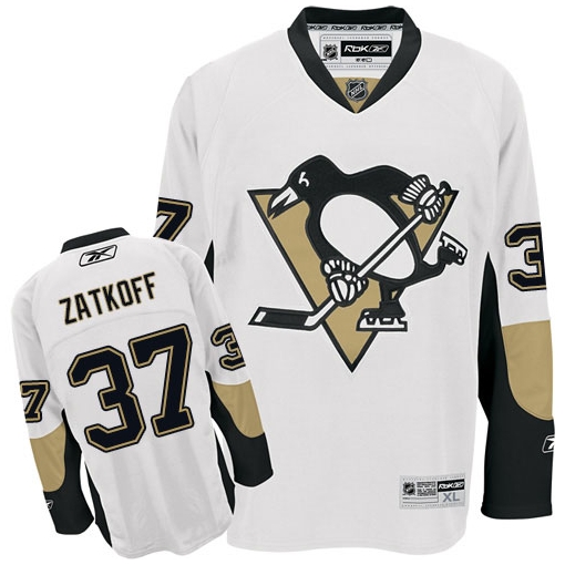 Jeff Zatkoff Reebok Pittsburgh Penguins Premier White Away NHL Jersey