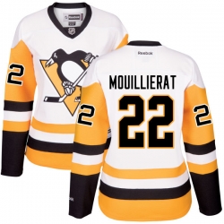 Kael Mouillierat Women's Reebok Pittsburgh Penguins Premier White Away Jersey
