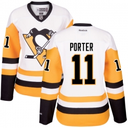 Kevin Porter Women's Reebok Pittsburgh Penguins Authentic White Away Jersey