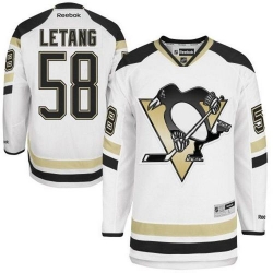Kris Letang Reebok Pittsburgh Penguins Premier White 2014 Stadium Series NHL Jersey