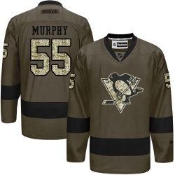 Larry Murphy Reebok Pittsburgh Penguins Premier Green Salute to Service NHL Jersey