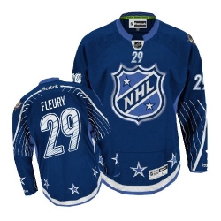 Marc-Andre Fleury Reebok Pittsburgh Penguins Premier Navy Blue 2012 All Star NHL Jersey
