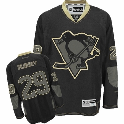 Marc-Andre Fleury Reebok Pittsburgh Penguins Authentic Black Ice NHL Jersey