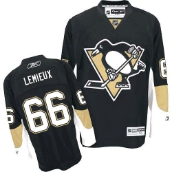 Mario Lemieux Reebok Pittsburgh Penguins Premier Black Home NHL Jersey
