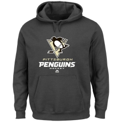 NHL Majestic Pittsburgh Penguins Big & Tall Critical Victory Pullover Hoodie - Black
