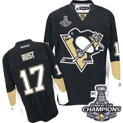 Bryan Rust Reebok Pittsburgh Penguins Authentic Black Home 2016 Stanley Cup Champions NHL Jersey