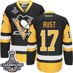Bryan Rust Reebok Pittsburgh Penguins Premier Gold Black/ Third 2016 Stanley Cup Champions NHL Jersey