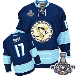 Bryan Rust Reebok Pittsburgh Penguins Premier Navy Blue Third Vintage 2016 Stanley Cup Champions NHL Jersey