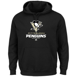 NHL Majestic Pittsburgh Penguins Critical Victory VIII Pullover Hoodie - Black