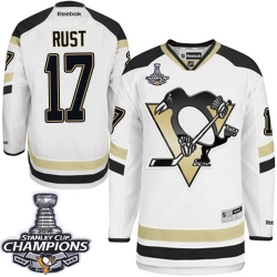 Bryan Rust Reebok Pittsburgh Penguins Authentic White 2014 Stadium Series 2016 Stanley Cup Champions NHL Jersey