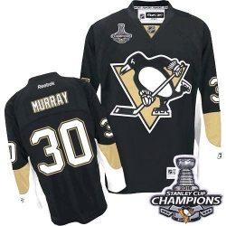 Matt Murray Reebok Pittsburgh Penguins Authentic Black Home 2016 Stanley Cup Champions NHL Jersey