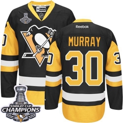 Matt Murray Reebok Pittsburgh Penguins Authentic Gold Black/ Third 2016 Stanley Cup Champions NHL Jersey