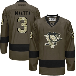 Olli Maatta Reebok Pittsburgh Penguins Authentic Green Salute to Service NHL Jersey