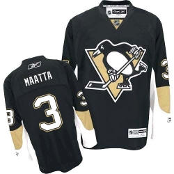 Olli Maatta Reebok Pittsburgh Penguins Authentic Black Home NHL Jersey