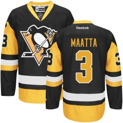Olli Maatta Reebok Pittsburgh Penguins Authentic Gold Black/ Third NHL Jersey