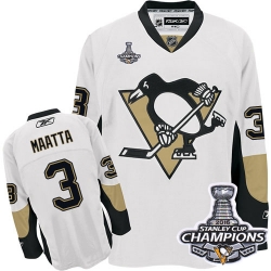 Olli Maatta Reebok Pittsburgh Penguins Authentic White Away 2016 Stanley Cup Champions NHL Jersey