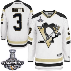 Olli Maatta Reebok Pittsburgh Penguins Authentic White 2014 Stadium Series 2016 Stanley Cup Champions NHL Jersey