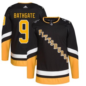 Andy Bathgate Youth Adidas Pittsburgh Penguins Authentic Black 2021/22 Alternate Primegreen Pro Player Jersey