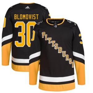 Joel Blomqvist Youth Adidas Pittsburgh Penguins Authentic Black 2021/22 Alternate Primegreen Pro Player Jersey