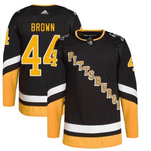 Rob Brown Youth Adidas Pittsburgh Penguins Authentic Black 2021/22 Alternate Primegreen Pro Player Jersey