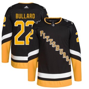Mike Bullard Youth Adidas Pittsburgh Penguins Authentic Black 2021/22 Alternate Primegreen Pro Player Jersey