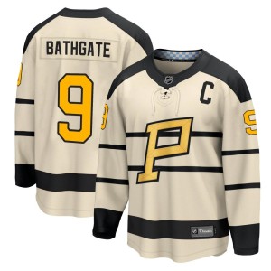 Andy Bathgate Men's Fanatics Branded Pittsburgh Penguins Cream 2023 Winter Classic Jersey