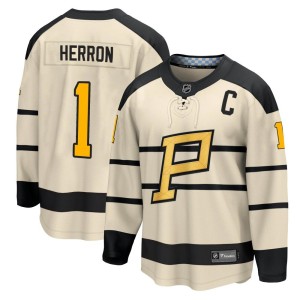 Denis Herron Men's Fanatics Branded Pittsburgh Penguins Cream 2023 Winter Classic Jersey