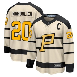 Peter Mahovlich Men's Fanatics Branded Pittsburgh Penguins Cream 2023 Winter Classic Jersey