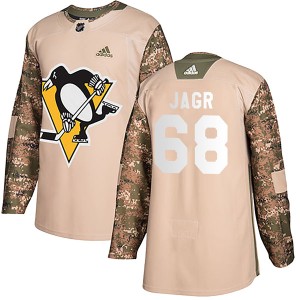 Jaromir Jagr Men's Adidas Pittsburgh Penguins Authentic Camo Veterans Day Practice Jersey