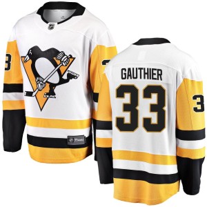 Taylor Gauthier Youth Fanatics Branded Pittsburgh Penguins Breakaway White Away Jersey