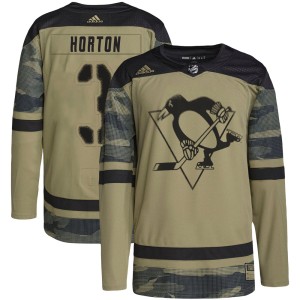 Tim Horton Youth Adidas Pittsburgh Penguins Authentic Camo Military Appreciation Practice Jersey