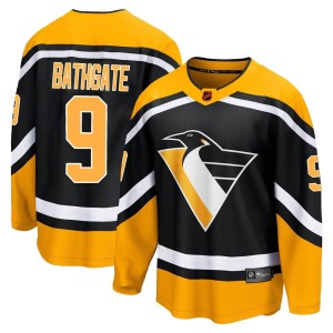 Andy Bathgate Men's Fanatics Branded Pittsburgh Penguins Breakaway Black Special Edition 2.0 Jersey
