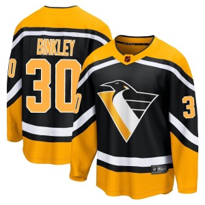 Les Binkley Men's Fanatics Branded Pittsburgh Penguins Breakaway Black Special Edition 2.0 Jersey