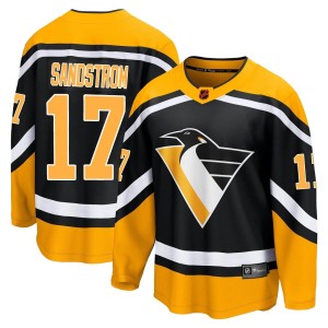 Tomas Sandstrom Men's Fanatics Branded Pittsburgh Penguins Breakaway Black Special Edition 2.0 Jersey