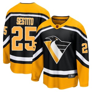 Tom Sestito Men's Fanatics Branded Pittsburgh Penguins Breakaway Black Special Edition 2.0 Jersey