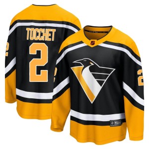 Rick Tocchet Men's Fanatics Branded Pittsburgh Penguins Breakaway Black Special Edition 2.0 Jersey