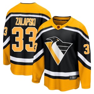Zarley Zalapski Men's Fanatics Branded Pittsburgh Penguins Breakaway Black Special Edition 2.0 Jersey