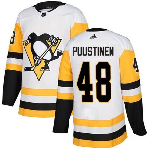 Valtteri Puustinen Youth Adidas Pittsburgh Penguins Authentic White Away Jersey