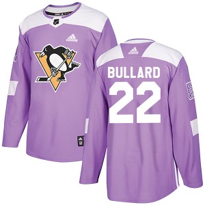 Mike Bullard Men's Adidas Pittsburgh Penguins Authentic Purple Fights Cancer Practice Jersey