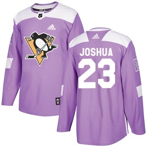 Jagger Joshua Men's Adidas Pittsburgh Penguins Authentic Purple Fights Cancer Practice Jersey