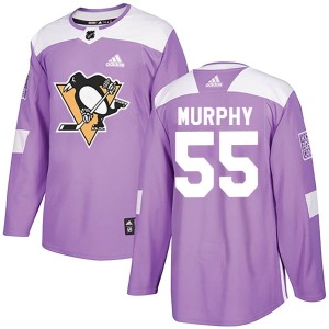 Larry Murphy Men's Adidas Pittsburgh Penguins Authentic Purple Fights Cancer Practice Jersey