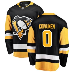Ville Koivunen Men's Fanatics Branded Pittsburgh Penguins Breakaway Black Home Jersey