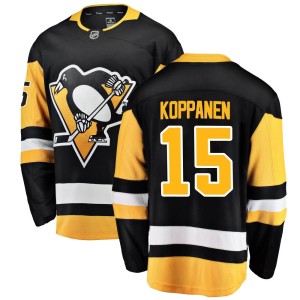 Joona Koppanen Men's Fanatics Branded Pittsburgh Penguins Breakaway Black Home Jersey