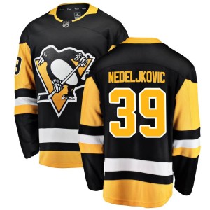 Alex Nedeljkovic Men's Fanatics Branded Pittsburgh Penguins Breakaway Black Home Jersey