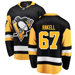 Rickard Rakell Men's Fanatics Branded Pittsburgh Penguins Breakaway Black Home Jersey