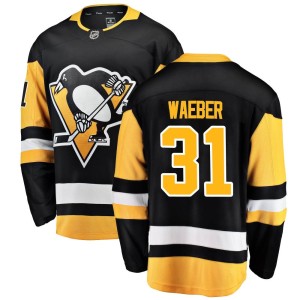 Ludovic Waeber Men's Fanatics Branded Pittsburgh Penguins Breakaway Black Home Jersey