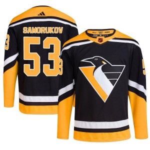 Dmitri Samorukov Youth Adidas Pittsburgh Penguins Authentic Black Reverse Retro 2.0 Jersey